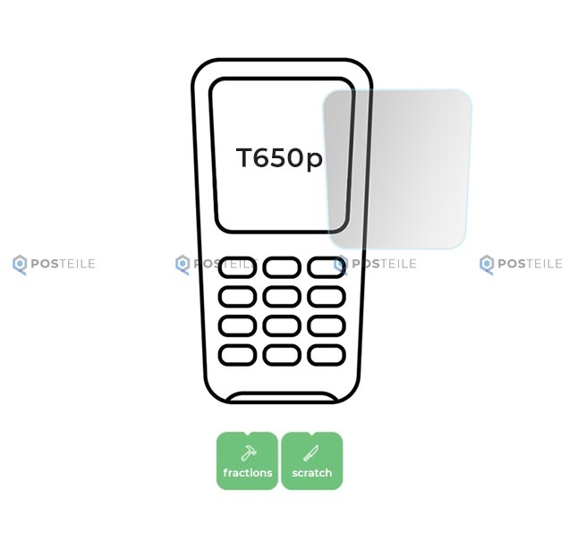Verifone T650p Displayschutzfolie screenprotector (3)